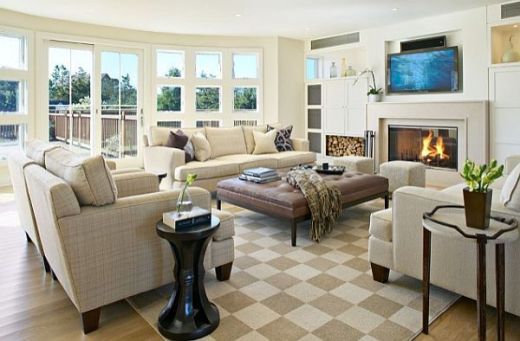 checkered-rug-in-modern-living-room